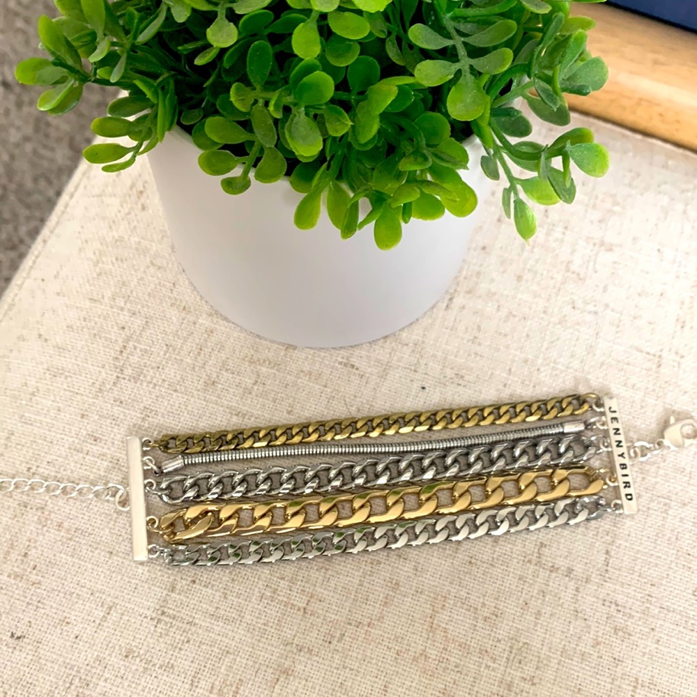 Jenny Bird multi-strand mixed metal clasp bracelet